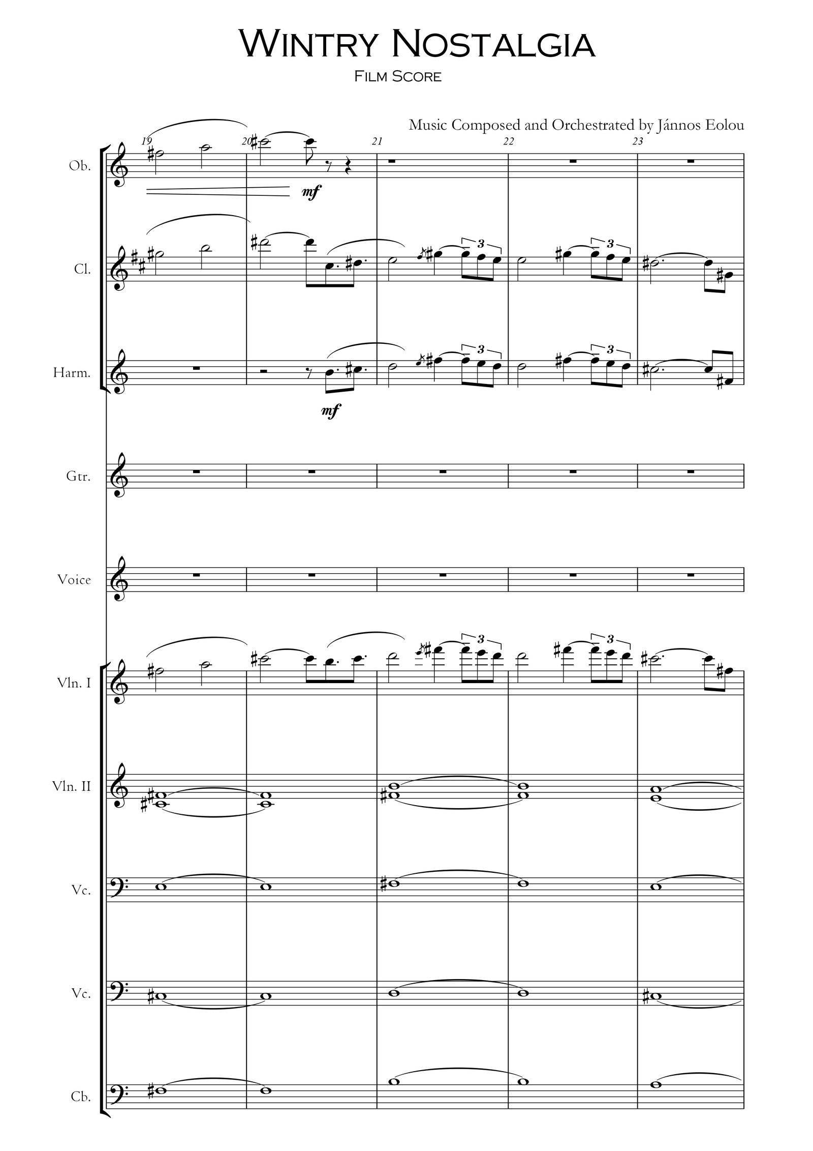 wintry nostalgia full score